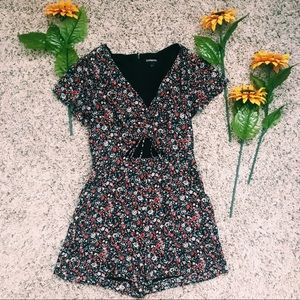 Floral Cut-Out Romper